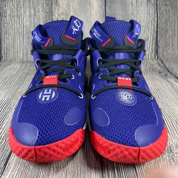 Adidas Harden Vol. 6 Drew League Shoes Purple/Core Red Mens 5.5 W 6.5 HP9510 - Picture 4 of 9